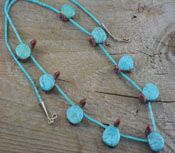 SouthWest Jewelry Turquoise & Pipestone Turtle Necklace